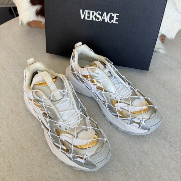 VERSACE Mercury M_VS_03 Rope, Leather and Mesh Sneakers. all sizes - Picture 9 of 16